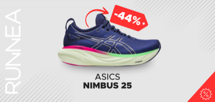 ASICS Nimbus 25 por 112€ antes 200€ (-44% de desconto)