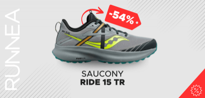Saucony Ride 15 TR por 79,89€ antes 150€ (-54% de desconto)