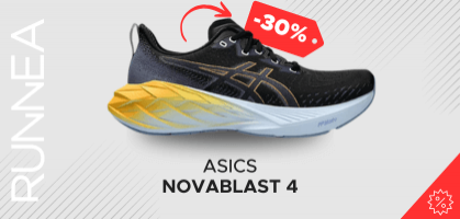 ASICS Novablast 4 por 105€ antes 150€ (-30% de desconto)