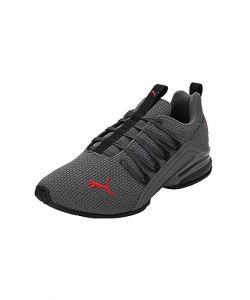 PUMA Zapatillas de Running Hombre Axelion Refresh 44 Black Cool Dark Gray Red