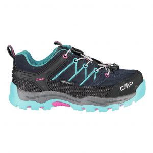 Ténis CMP Rigel Low WaterProof preto azul celeste infantil - 37