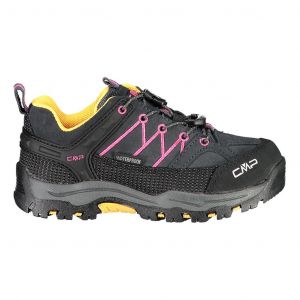 Ténis CMP Rigel Low WaterProof preto amarelo rosa infantil - 37