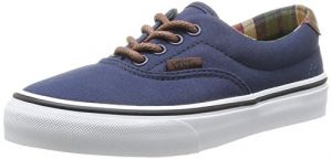 Vans K ERA 59 (C L) - Zapatillas de Deporte de Lona para niña Azul Bleu (Dress Blues/Potting Soil) 32.5