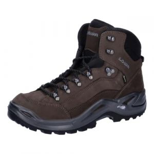 LOWA Renegade GTX Mid Zapatos Hombres Marrón oscuro/NEGRO