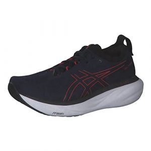 ASICS Nimbus 25 Zapatillas de Carretera para Hombre Negro Blanco Rojo 40.5 EU