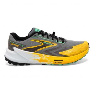 Ténis Brooks Catamount 3 Medium cinza escuro amarelo - 45