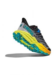 Hoka Speedgoat 5 Hombre Zapatillas de Trail Running Negro Amarillo