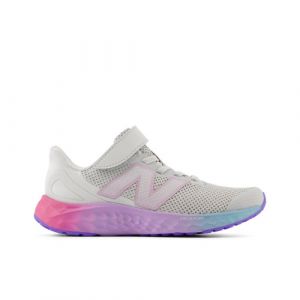 New Balance Criança Fresh Foam Arishi v4 Bungee Lace with Top Strap in Cinza