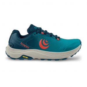 Ténis Topo Athletic MT-5 azul água vermelho coral - 46.5