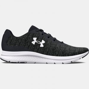 Men's Under Armour Charged Impulse 3 Knit Running Shoes Black / Black / White 42.5