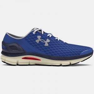 Unisex Under Armour SpeedForm® Gemini Running Shoes Tech Blue / Midnight Navy / Metallic Silver 45.5