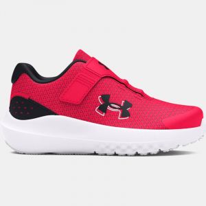 Boys' Infant Under Armour Surge 4 AC Running Shoes Red / Black / Black 27