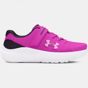 Girls' Pre-School Under Armour Surge 4 AC Running Shoes Vivid Magenta / Black / Stellar Pink 31