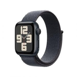 Apple Watch SE de 2.ª generación GPS Smartwatch con Caja de Aluminio en Medianoche de 40 mm y Correa Loop Deportiva Tinta. Monitores de entreno y sueño y Neutro en Carbono