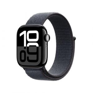 Apple Watch Series 10 (GPS) - Caja de Aluminio en Negro Azabache de 42 mm - Correa Deportiva Color Tinta