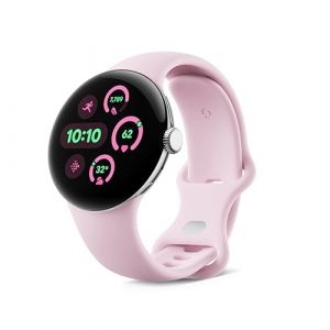 Google Pixel Watch 3 (41 mm) - Caja en Color Plata Pulida - Correa en Color Rosa Cuarzo - LTE