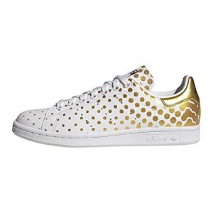 Adidas Originals Stan Smith W Zapatillas Moda Mujeres Blanco/Pois/Dorado - 38 - Zapatillas Bajas Shoes