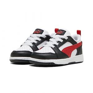 PUMA Zapatillas Rebound V6 Lo para niño pequeño PUMA White-For All Time Red-PUMA Black 22 EU