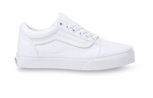 Vans Zapatilla Old Skool Lona Kids Blanca 27