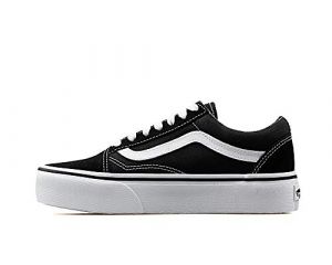 Vans Old Skool Platform Zapatillas Negro-Blanco EU38 Cuero