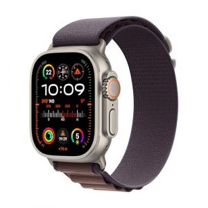 Apple Watch Ultra 2 [GPS + Cellular] Smartwatch con Caja de Titanio Resistente de 49 mm y Correa Loop Alpine índigo - Talla M. Monitor de entreno