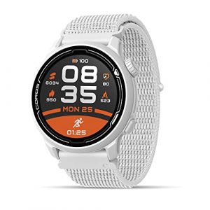 COROS Pace 2 Reloj Deportivo GPS con Pulsómetro Batería de 14 Días Duración Navegación Barómetro Plan de Entrenamiento Seguimiento del Sueño Natación Bicicleta Carrera Triatlón-Nylon Blanco