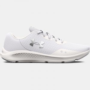 Men's Under Armour Charged Pursuit 3 Running Shoes White / White / Metallic Silver 42