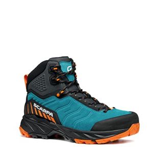 Scarpa Rush TRK G-TX Zapato de Senderismo para Hombre Celeste Naranja 44