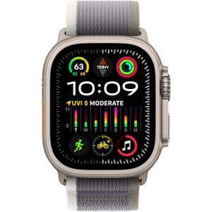 Apple Watch Ultra 2 GPS + Cellular Titangehäuse Trail Loop Grün/Grau ? S/M