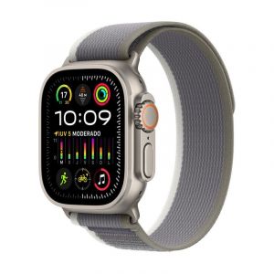 Apple Watch Ultra 2 GPS + Celular 49mm Caixa Titânio com Correia Loop Trail Verde/Cinzento S/M