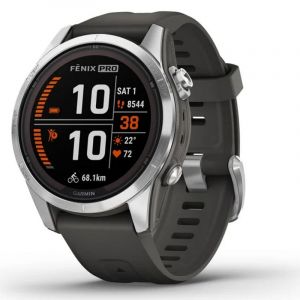 Garmin Fénix 7S Pro Smartwatch 42mm Prateado com Bracele Grafite