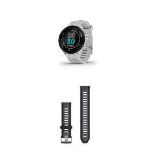 Garmin Forerunner 55 ? GPS Running Watch Whitestone with 1.04? Always-On Color Display & Quick Release Band