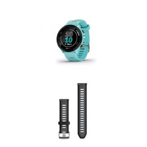 Garmin Forerunner 55 ? GPS Running Watch Aqua with 1.04? Always-On Color Display & Garmin Index S2