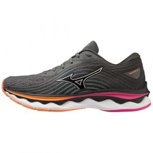 Mizuno Wave Sky 6 Zapato de Carretera para Mujer Negro Rosa Naranja 40.5 EU