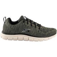 Calçado de Caminhada Desportiva Homem Skechers Track Front Runner. Oliva/preto.