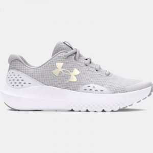 Girls' Grade School Under Armour Surge 4 Running Shoes Black / Lavish / Salt Purple 38.5