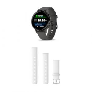 Garmin Venu 3S GPS Fitness Smartwatch Pebble Grey with Bluetooth Calling and Voice Assistant