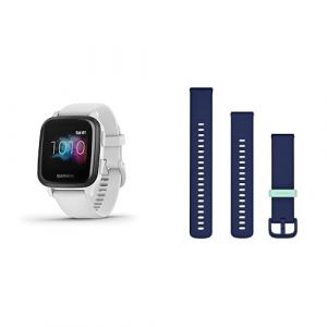 Garmin Venu Sq Music Amazon Exclusive GPS Smartwatch with All-Day Health Monitoring and Fitness Features Quick Release Band (20mm)