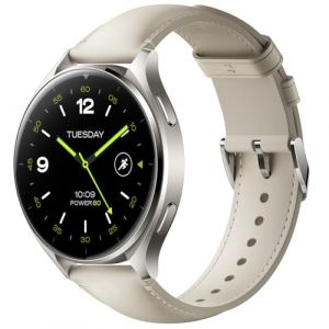 Xiaomi Watch 2 Titan - Funda Gris con Correa de Cuero Blanco