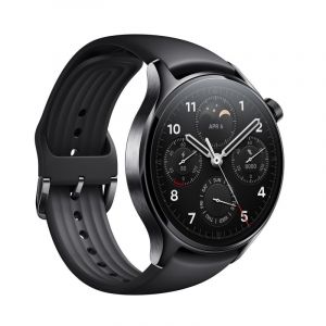 Xiaomi Watch S1 Pro Relógio Smartwach Preto com Bracelete de Borracha Fluorada Preta