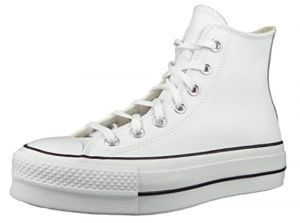 Converse Chuck Taylor All Star Plataforma Bota piel blanca