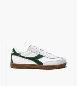 Diadora Zapatillas Trainer 181246 Zapatillas Hombre 100% Piel Blanco/Verde