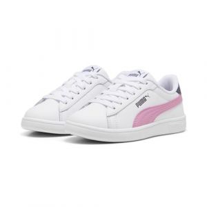 PUMA Zapatillas Smash 3.0 L Niño 35 White Mauved out Galactic Gray Pink