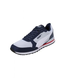 PUMA Zapatillas de Malla ST Runner v3 44.5 Silver Mist White Club Navy For All Time Red Black Gray Blue