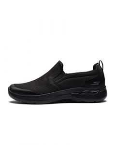 Skechers Men's Go Walk Arch Fit Seltos Slip-On Black/Black Low Top Sneaker Shoes 8.5