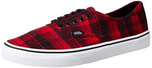 Vans - Authentic Plaid - VN0A348AM1U - El Color: Negros-Blanco-Rojos - Talla: 35 EU