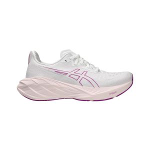 Ténis de corrida feminino Asics Novablast 4 branco rosa