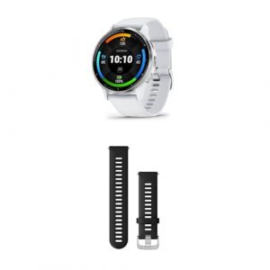 Garmin Venu 3 ? GPS Fitness Smartwatch Whitestone with Bluetooth Calling and Voice Assistant