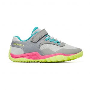 Ténis Merrell Trail Glove 7 cinza rosa amarelo néon infantil - 38