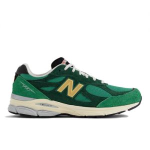 New Balance Homens MADE in USA 990v3 in Verde, Leather, Tamanho 46.5